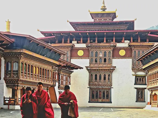 Buddhist Monks In Bhutan