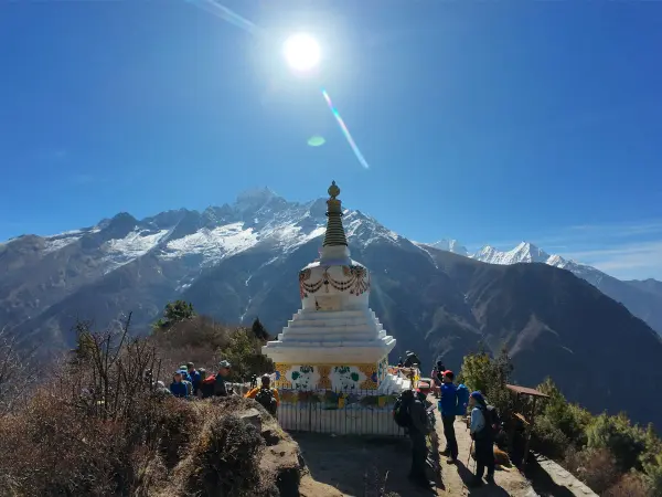 Chortens And Mount Thamserk