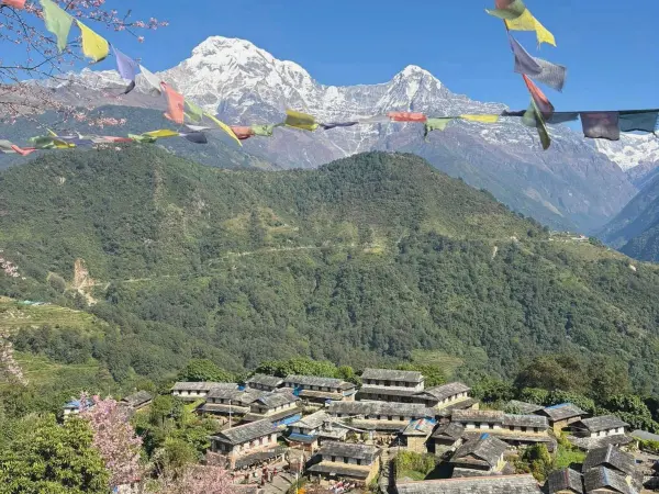 Ghandruk With Mountain