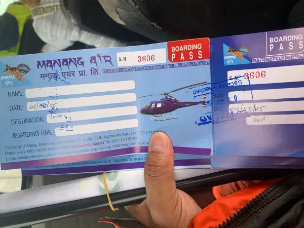 Helicoper Boarding Pass