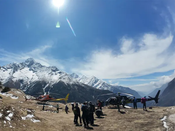 Helicopter At Hotel Everest