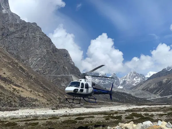 Helicopter At Pheriche