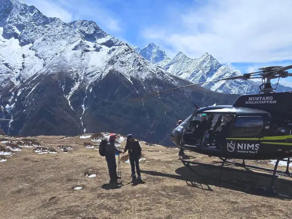 Helicopter In Mountain