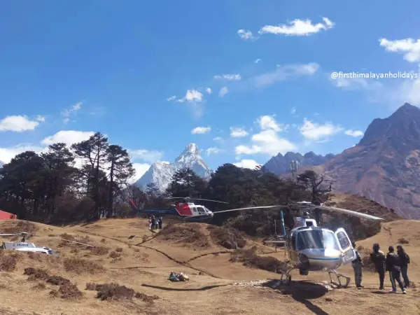 Helicopter Standby At Hotel Everest