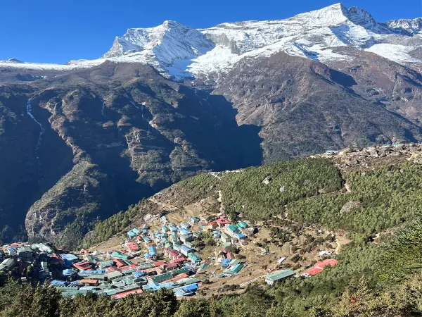 Namche Bazaar With Mountain