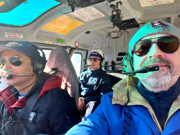 Selfie Inside Helicopter