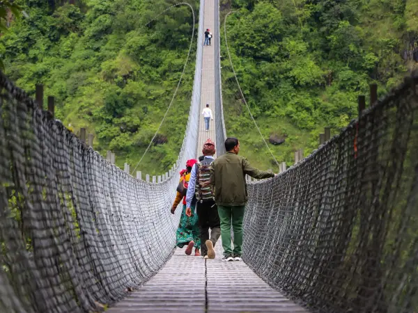 Suspension Bridge In Nepal