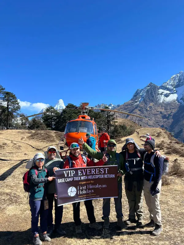luxury everest view trek with heli tour